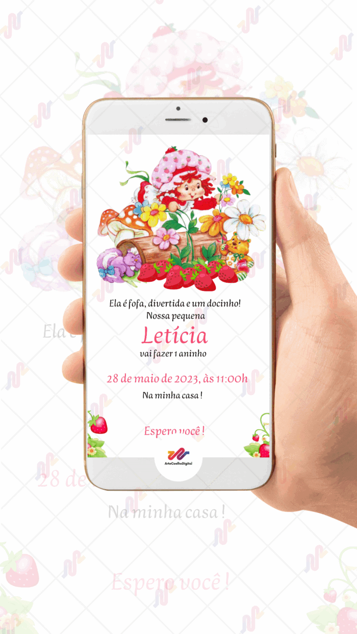 Convite digital Moranguinho - Imagem 2