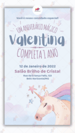 Convite Virtual Unicórnio