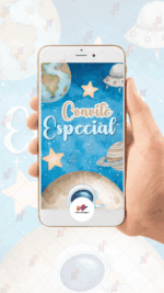Convite Animado Plus Astronauta - Imagem 2