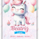 Convite Virtual Unicórnio