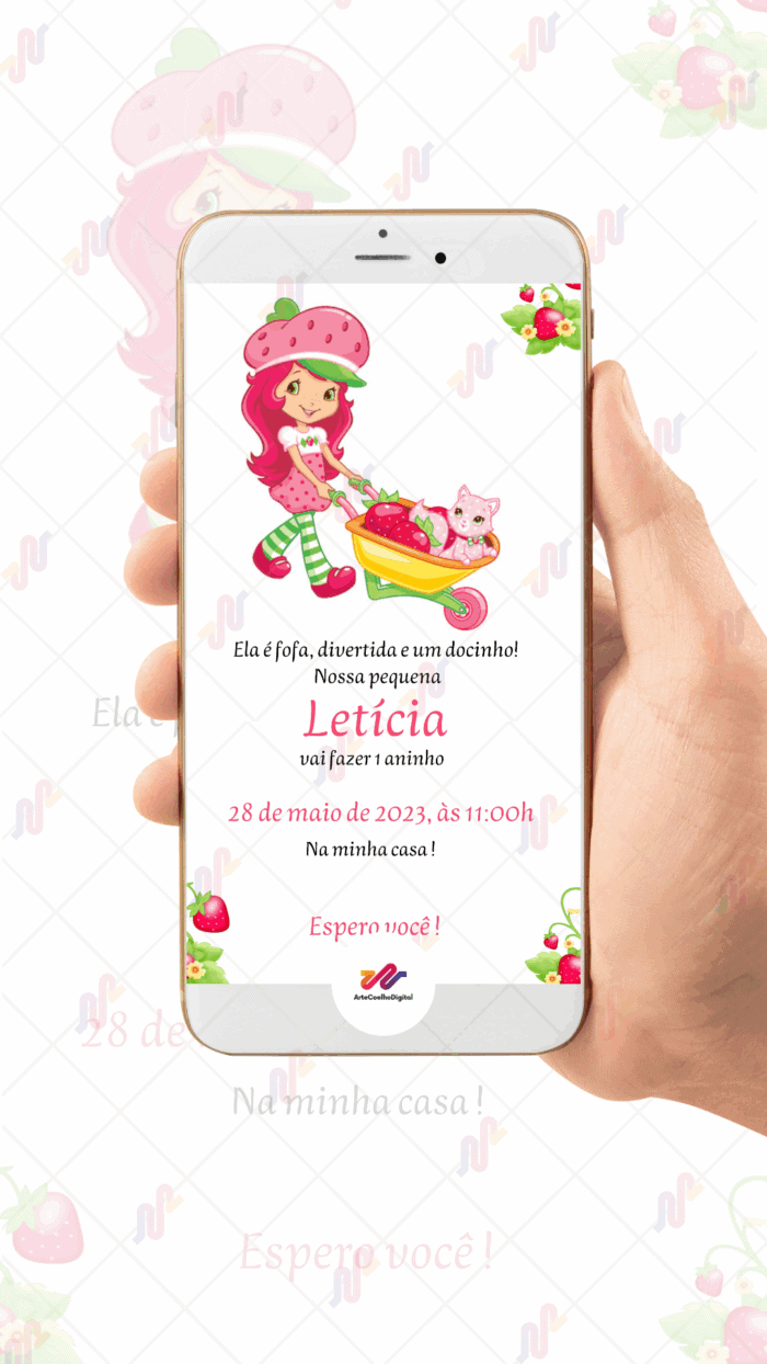 Convite digital Moranguinho - Imagem 2
