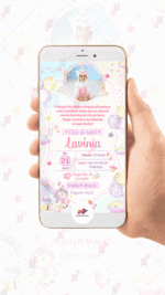 Convite Virtual  Unicórnio - Imagem 2