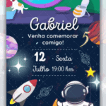 Convite Animado Simples Astronauta