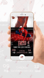 Convite animado Homem aranha - Imagem 2