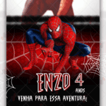 Convite animado Homem aranha