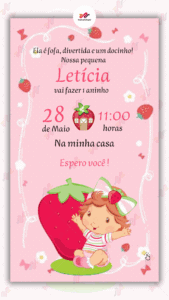 Convite digital Moranguinho