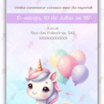 Convite Virtual Unicórnio
