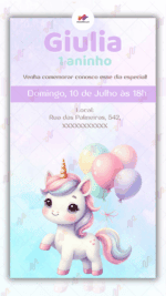 Convite Virtual Unicórnio