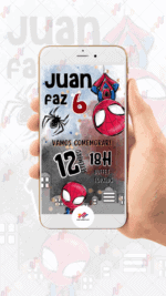 Convite animado Homem aranha - Imagem 2