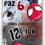 Convite animado Homem aranha