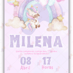 Convite Interativo simples Unicórnio