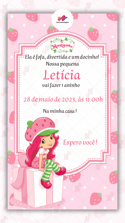 Convite digital Moranguinho