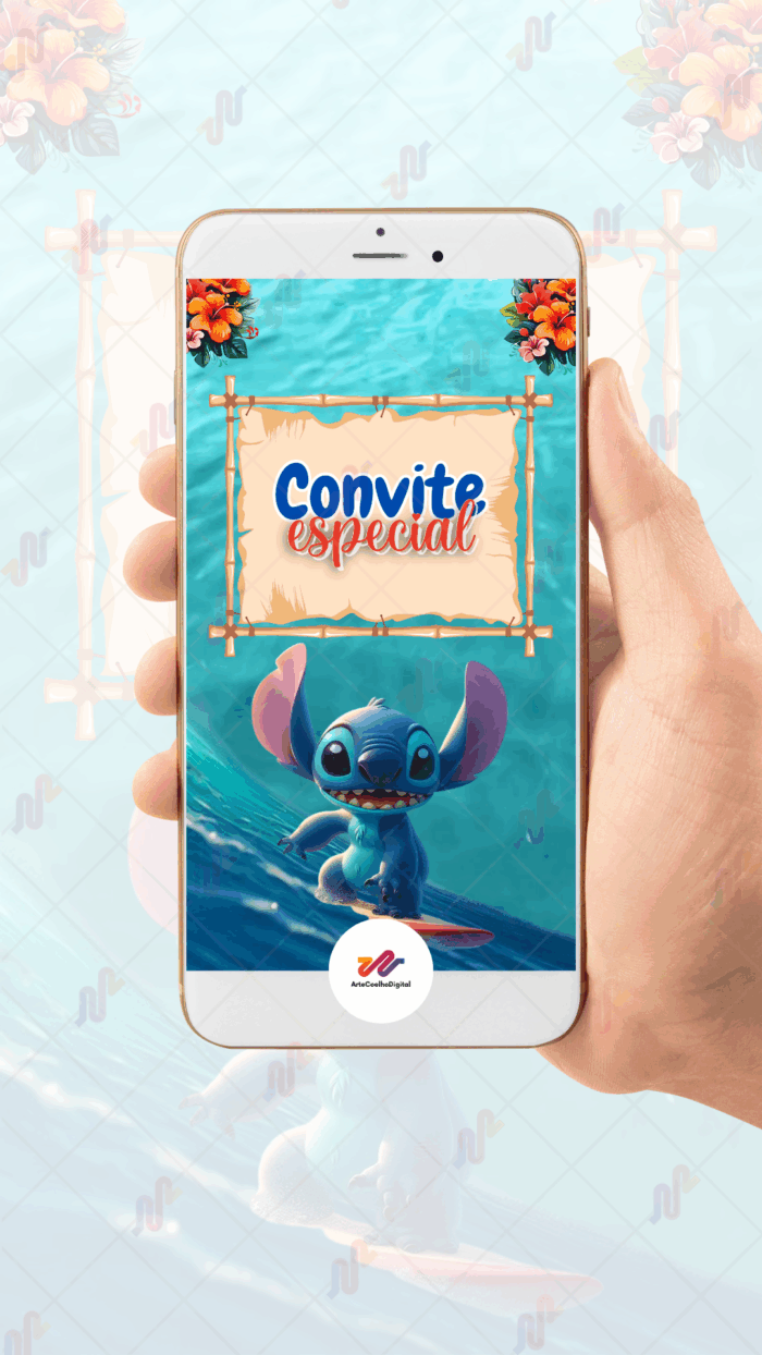 Convite Animado Plus Lilo e Stitch - Imagem 2