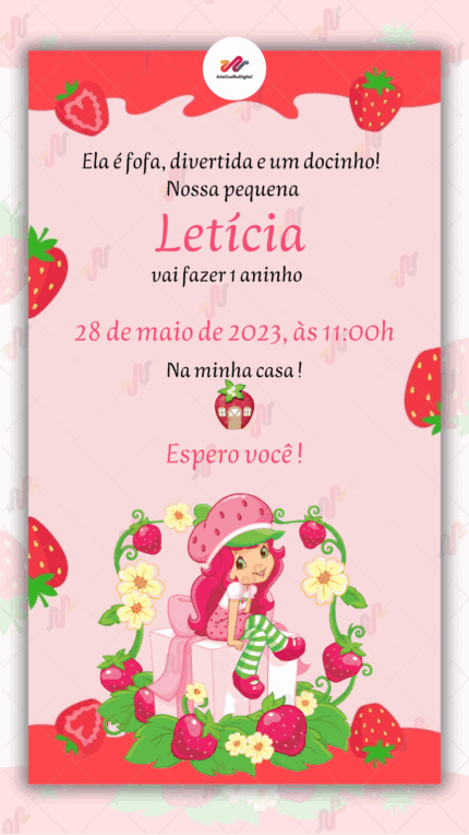 Convite digital Moranguinho