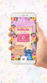 Convite Interativo Gold Plus Lilo e Stitch - Imagem 2