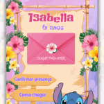 Convite Interativo Gold Plus Lilo e Stitch
