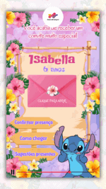 Convite Interativo Gold Plus Lilo e Stitch
