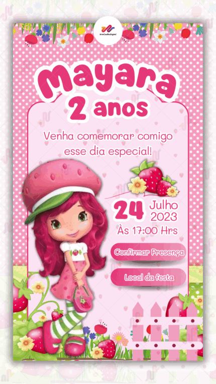 Convite Interativo Moranguinho