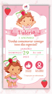 Convite Interativo Moranguinho