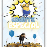 Convite animado Plus Minions