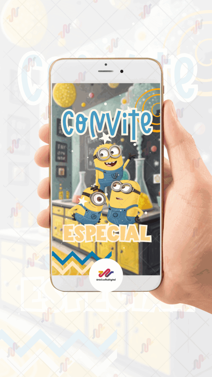 Convite animado Plus Minions - Imagem 2