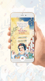 Convite interativo gold Plus Branca de neve - Imagem 2