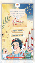 Convite interativo gold Plus Branca de neve
