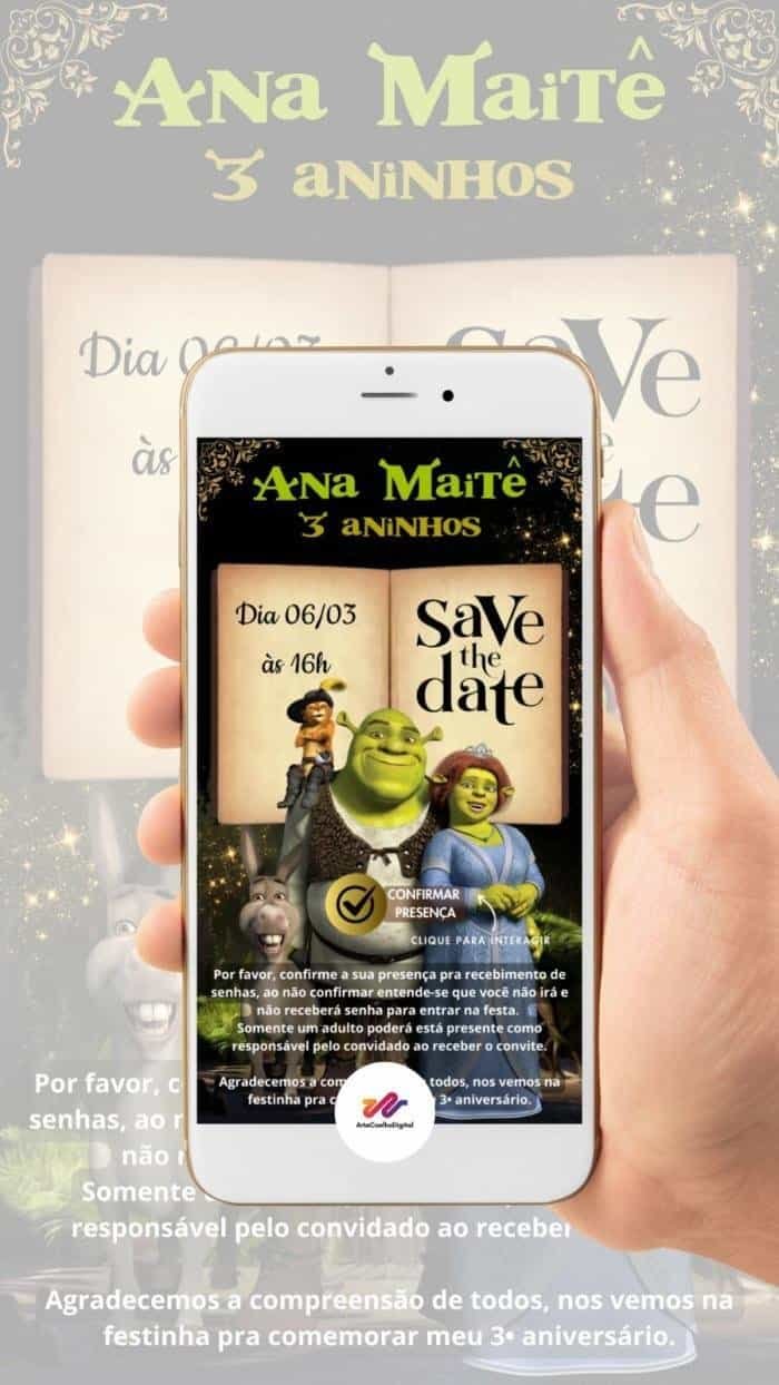 Save the date Sherek - Imagem 2