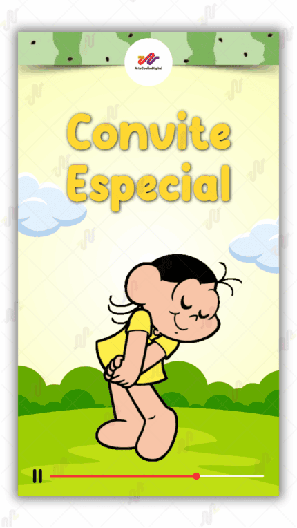 Convite Animado Magali, Turma da Monica