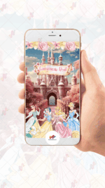 Convite Animado Princesas Disney - Imagem 2