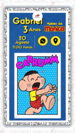 Convite Interativo Cascão - Turma da Monica