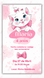 Convite digital Gata Marie