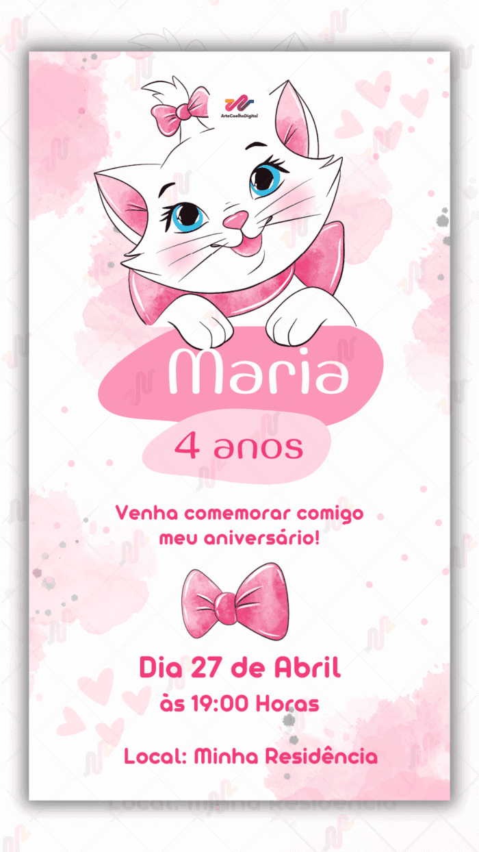 Convite digital Gata Marie - Imagem 1