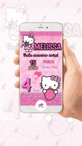 Convite Digital Hello Kitty - Imagem 2