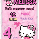 Convite Digital Hello Kitty