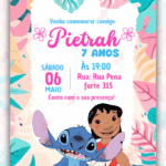 Convite Digital Lilo e Stitch