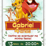 Convite digital Rei Leão