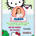 Convite Animado Simples Hello Kitty