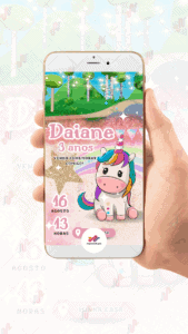 Convite Animado Unicórnio - Imagem 2