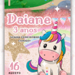 Convite Animado Unicórnio