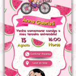 Convite Interativo Magali Turma da Monica