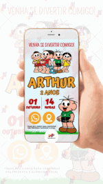 Convite Interativo Cebolinha - Turma da Monica - Imagem 2