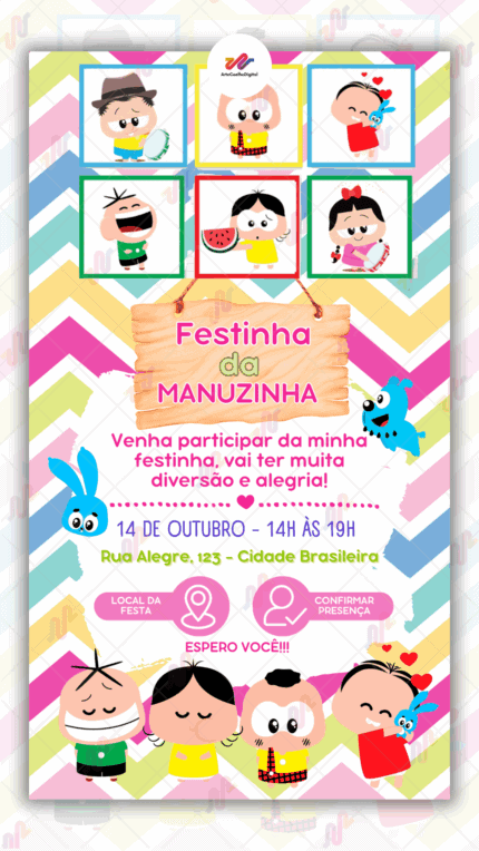 Convite Interativo Turma da Monica