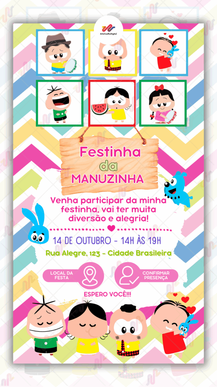 Convite Interativo Turma da Monica - Imagem 1