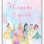 Convite Animado Princesas Disney