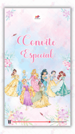 Convite Animado Princesas Disney