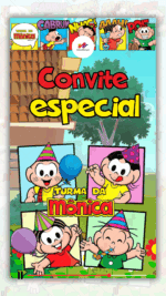 Convite Animado Turma da Monica
