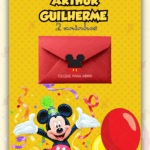 Convite Interativo gold Plus Mickey