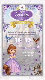 Convite digital Princesa Sofia