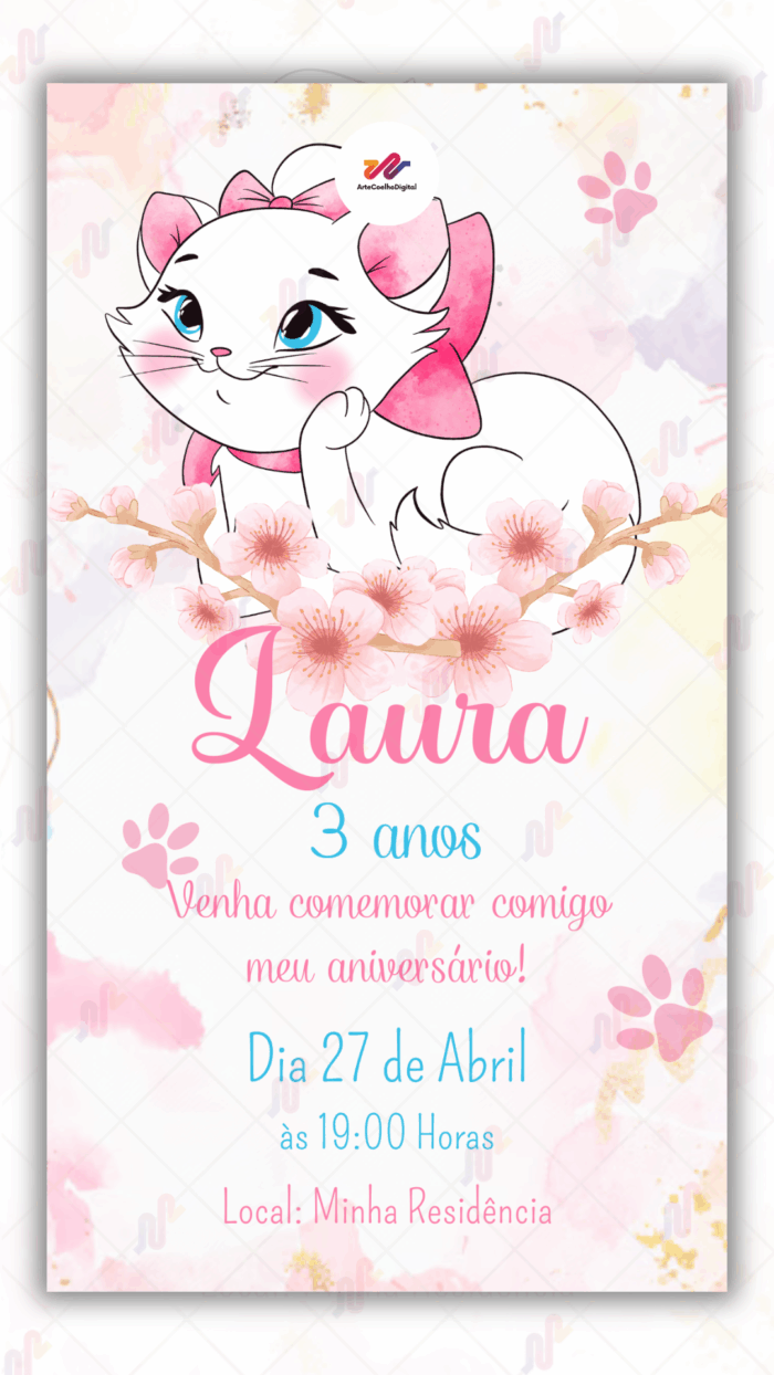 Convite digital Gata Marie - Imagem 1